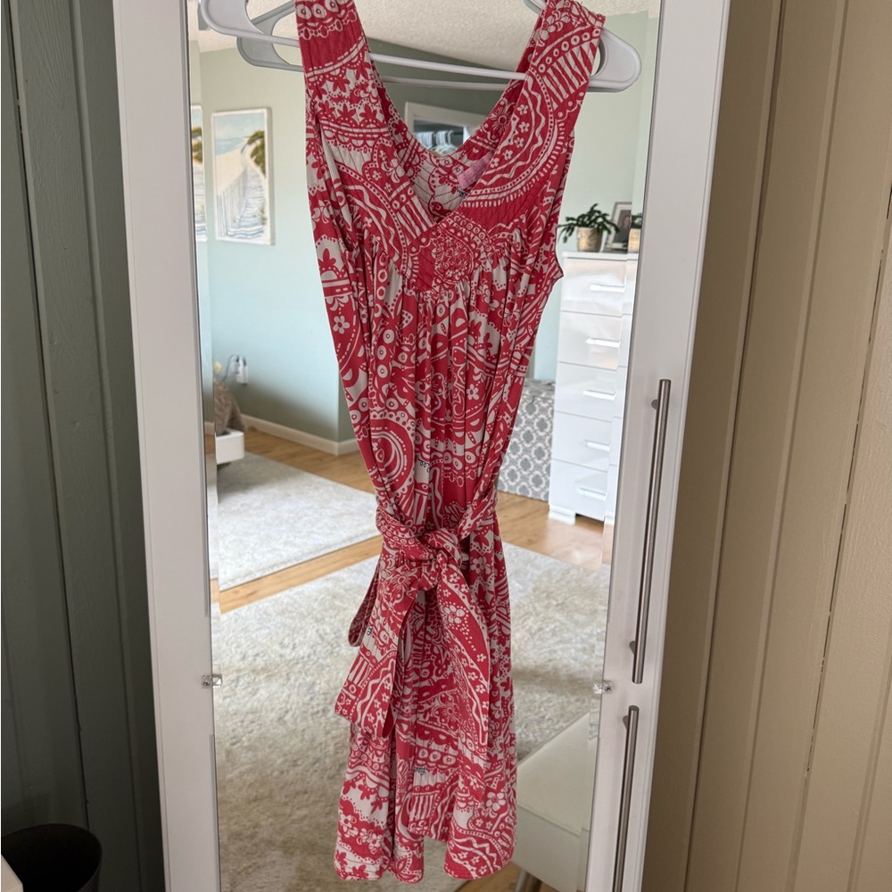 Lilly Pulitzer Pink Paisley Midi Dress